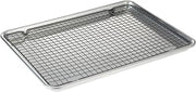 43172AMZM Nordic Ware Half Sheet with Oven Safe Nonstick Grid, 2 Piece Set, Natural