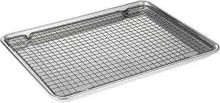 43172AMZM Nordic Ware Half Sheet with Oven Safe Nonstick Grid, 2 Piece Set, Natural