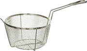 Winco 8 1/2" Silver Fry Basket Round, Wire | Fine mesh, Welded handle, Restaurant service, Great for Sandwiches, Fries, Appetizers and Table Service