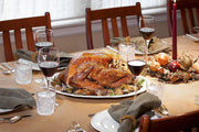 HSHQING Ceramic Turkey Platter Set, 17 Inch with Baster Injector, White Red