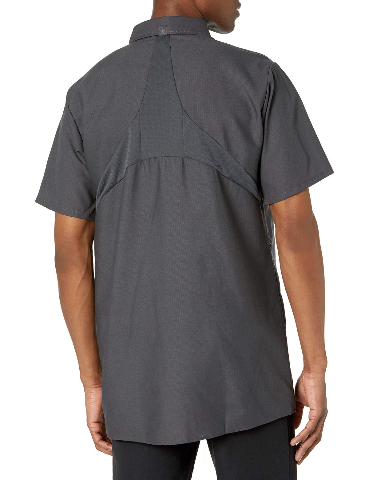 Men's Short Sleeve Work Shirt with Mimix by Red Kap – Large, Polycotton, Charcoal, Model SX20-CH-L