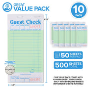 Stock Your Home 10 Pack / Green / 1 Guest Checks