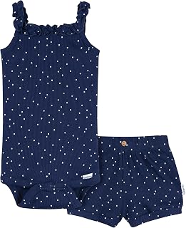 Gerber Baby Girls' Bodysuit and Shorts Set