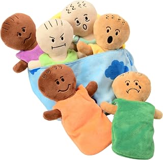 Constructive Playthings Expression Babies Plush Dolls, Super Soft Baby Dolls Set, Therapy Toys, Multicultural and Social Emotional Learning, Baby Toys for All Ages, Set of 6 Plush Dolls, Multicolor