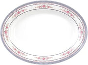 Thunder Group Rose melamine dinnerware collection 28 oz, 14 1/8" x 10 5/8" deep platter, comes in dozen
