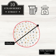 10 Strawberry Street Skiers / 6" / Traditional Appetizer Plates