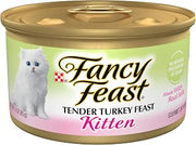 Purina Fancy Feast Kitten Tender Turkey Feast Wet Cat Food (24) 3 oz. Cans