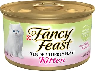 Purina Fancy Feast Kitten Tender Turkey Feast Wet Cat Food (24) 3 oz. Cans