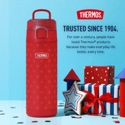 ICON SERIES by THERMOS – 24 Ounces, 24.0 fluid_ounces, Stainless Steel, Red Stars, Model IS2256RS4