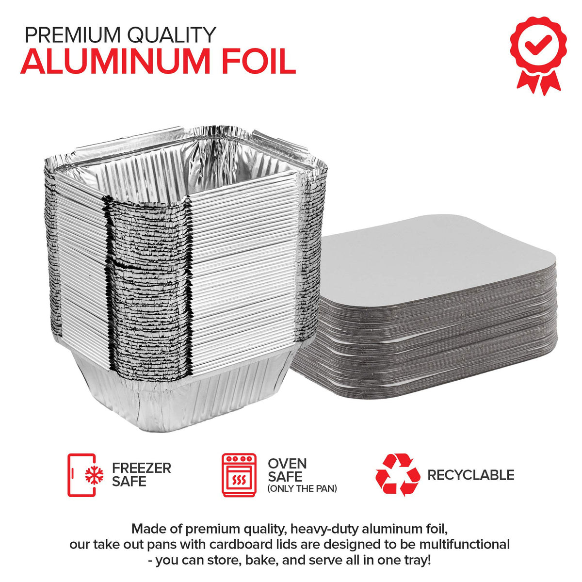 Stock Your Home 1 lb / 25 Pack / Silver Disposable Cookware
