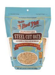 100% Whole Grain Steel Cut Oats Golden Spurtle by Bob's Red Mill – 24 Ounce (Pack of 3), Pack of 3