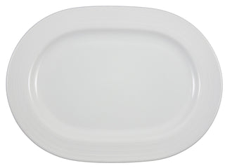 Crystal Bay Oblong Platter by Vertex China – Large, Bright White, Pack of 12, Model CB-94