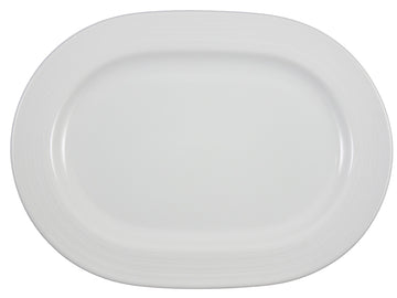 Crystal Bay Oblong Platter by Vertex China – Large, Bright White, Pack of 12, Model CB-94