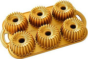 Nordic Ware Brilliance Bundtlette, 5 Cup, Gold
