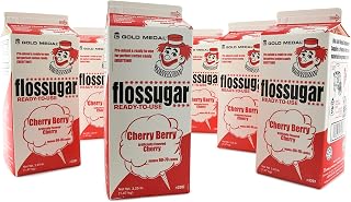 Gold Medal Cherry Candy Floss Sugar, 52 oz - 1/2 Gallon, 6 Pack