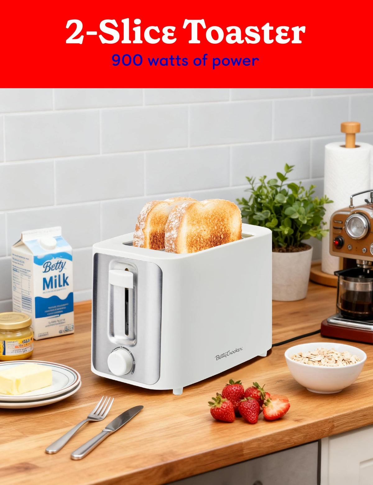 Betty Crocker White / 2-Slice / 1 Toasters