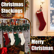 Doitory Christmas Stockings, Knitted Acrylic, 6 Pack in Red White Green