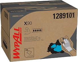 Wypall PowerClean X90 Ultra Duty Cloths, Brag Box, 136 Towels (12891)