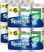 Sparkle® Tear-A-Square® Paper Towels, 24 Double Rolls = 48 Regular Rolls