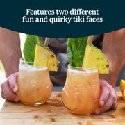 Libbey Tiki Faces / 4 Count (Pack of 1) / Tiki Mixed Drinkware Sets