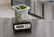 Digital Kitchen Scale 33 lb Capacity Square by San Jamar – 3.75 inches, Plastic, Stainless, Model SCDG33BK