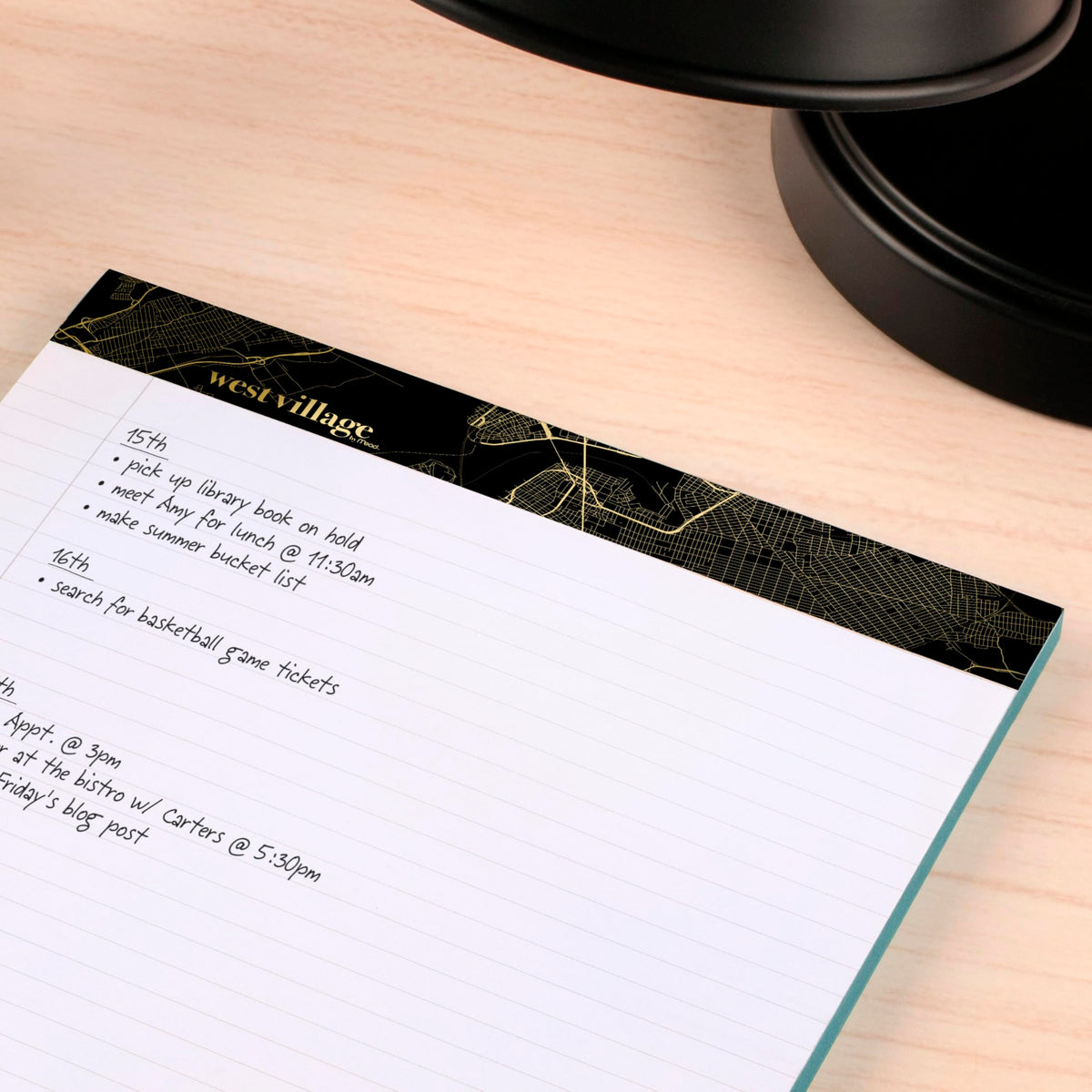 Notepad Wide Ruled 8.5" x 10.75" Paper by Mead – 10.75"L x 8.5"W (Pack of 1), West Village, Model WV0056F