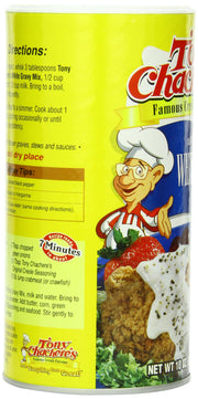 Tony Chachere's White Gravy / 10 Ounce / 12 Cajun Seasoning
