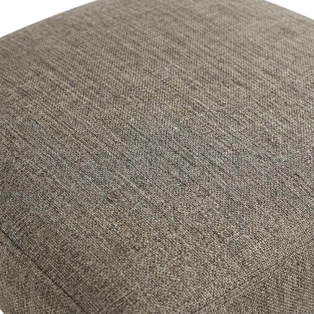 Performance Chenille-Upholstered Side Chair with Wood Legs by Furnifact – Wood, Gray Fabric Espresso, Pack of 2