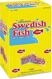 Swedish Fish 43146 Grab-and-Go Candy Snacks in Reception Box, 240-Pieces/Box