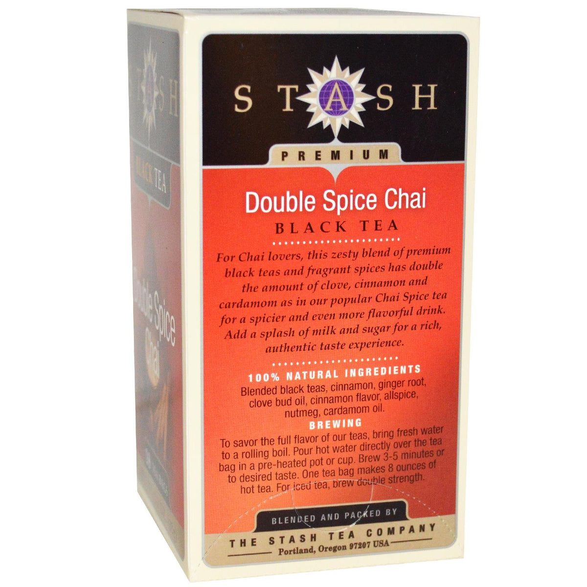 Double Spice Chai Black Tea by Stash – 18 Count (Pack of 1), A706, Model KHR-1583