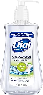 Dial Antibacterial Liquid Hand Soap, White Tea, 7.5 Fl Oz (Pack of 12)
