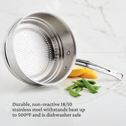 Provisions, 3-Quart Stainless Steel Steamer Insert by Hestan – Steamer Insert, 3 quarts, Stainless Steel, Model 71047