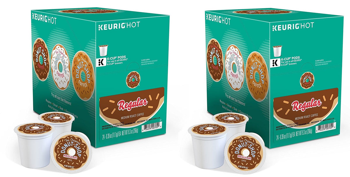Keurig, K-Cup packs (Regular - Medium Roast Extra Bold, 48 Count) by The Original Donut Shop – 48 count, Pack of 48