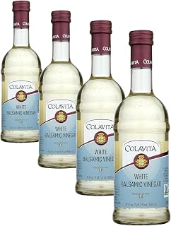 COLAVITA White Balsamic Vinegar, 17 Ounce (Pack of 4)
