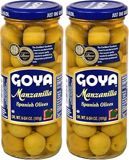 Goya Manzanilla Spanish Olives, 6.75 oz (Pack of 2)