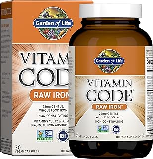 Garden of Life Vitamin Code Raw Iron Supplement, 30 Capsules