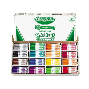 Non-Washable Classpack Markers by Crayola – Classpack, Assorted, Pack of 16, Model PRT#CYO588201