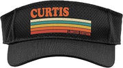 Curtis Retro Personalized First Name Vintage Stripes Sport Sun Visor