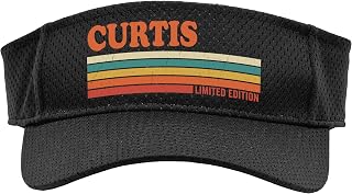 Curtis Retro Personalized First Name Vintage Stripes Sport Sun Visor