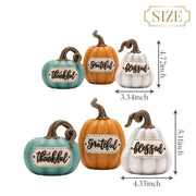 Valery Madelyn Resin Pumpkin Figurines, Set of 3, Orange