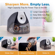Office Electric Pencil Sharpener by Bostitch – 1 Count (Pack of 1), Plastic, Black, Model EPS4-BLACK