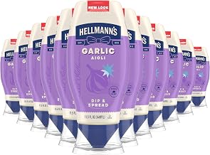 Hellmann's Garlic Aioli Dip & Spread 12 Piece, 11.5 oz | For French Fries, sandwiches, burgers, dips, dressings and simple meals; certified vegan; Garlic Aioli; 12 Piece, 11.5 oz.