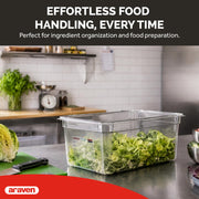 Polycarbonate Food Pan by Araven – 2.5 cubic_feet, Polycarbonate (PC), Clear, Pack of 6, Model 09845