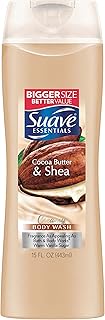 Suave Naturals Body Wash, Creamy Cocoa Butter & Shea, 15 Fl Oz (Pack of 6)
