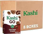 Kashi GO Cold Breakfast Cereal, Fiber Cereal, Vegan Protein, Chocolate Crunch (8 Boxes)