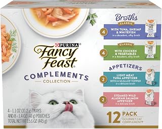 Purina Fancy Feast Appetizers and Broths Variety Pack (2 Pack) 24 Count