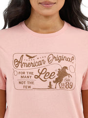 Women's Graphic Tee by Lee – Cotton, Rose Tan, Model 112361211