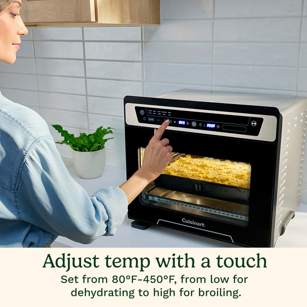 15-in-1 Extra-Large Digital Air Fryer Oven with 9"x13" 2-in-1 Pan by Cuisinart – 18.6"(L) x 15.0"(W) x 16.25"(H), 0.9 cubic_feet, Stainless Steel, Model TOA-112