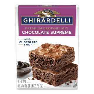 Supreme Premium Brownie Mix by Ghirardelli – 18.75 Ounce (Pack of 12), Pack of 12, Model 416982942336