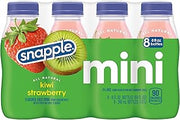 Snapple Kiwi Strawberry Juice Drink, 8 fl oz recycled plastic bottle, 8 pack